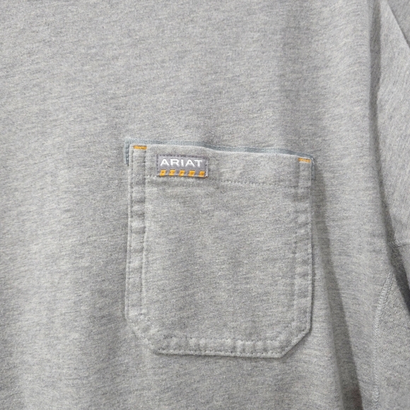 Ariat Women's Rebar Workman True Grit Short Sleeve Work T-Shirt, Light Grey, L - Picture 11 of 13
